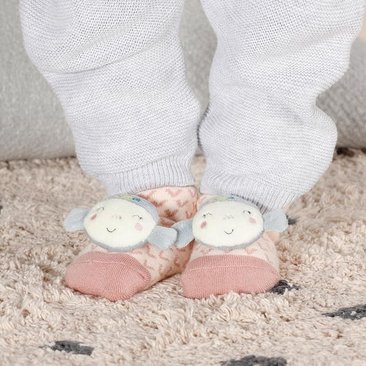 FEHN Havdyr babysokker med rangle 0-12 mdr.