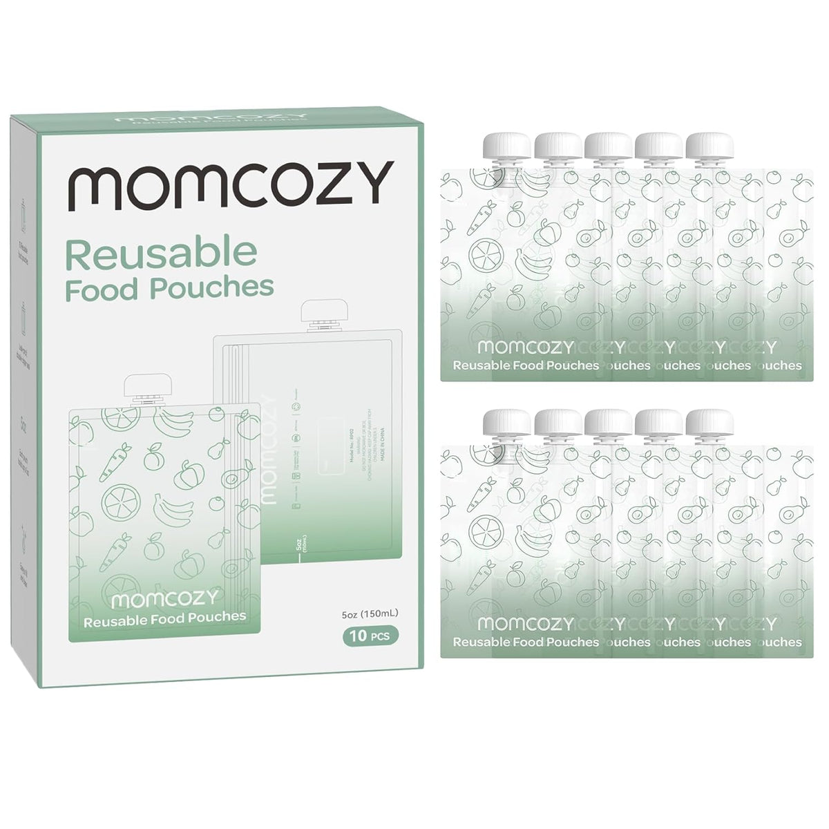 MOMCOZY σακουλάκια σωληνάρια για πουρέδες 10τεμ 200ml