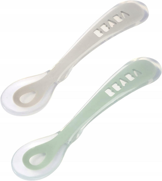 BEABA cucchiaino in silicone x2 + custodia