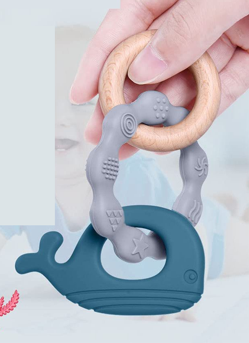 VICLOON houten en silicone bijtring MANNEN