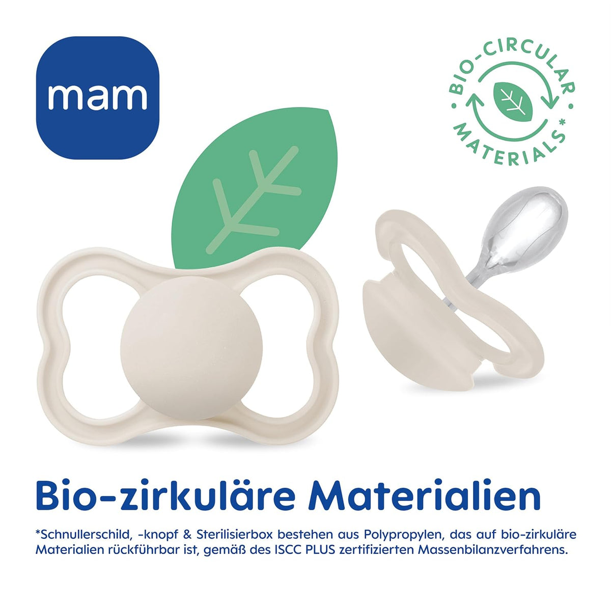 MAM Supreme smoczek uspokajający silikonowy x2 0-6m, bio-cyrkularny smoczek dla niemowląt