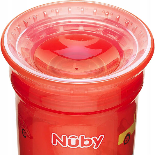 NUBY Sipeez BICCHIERE ANTIGOCCIA 300 ml beccuccio 360 gradi AUTO 1 pezzo