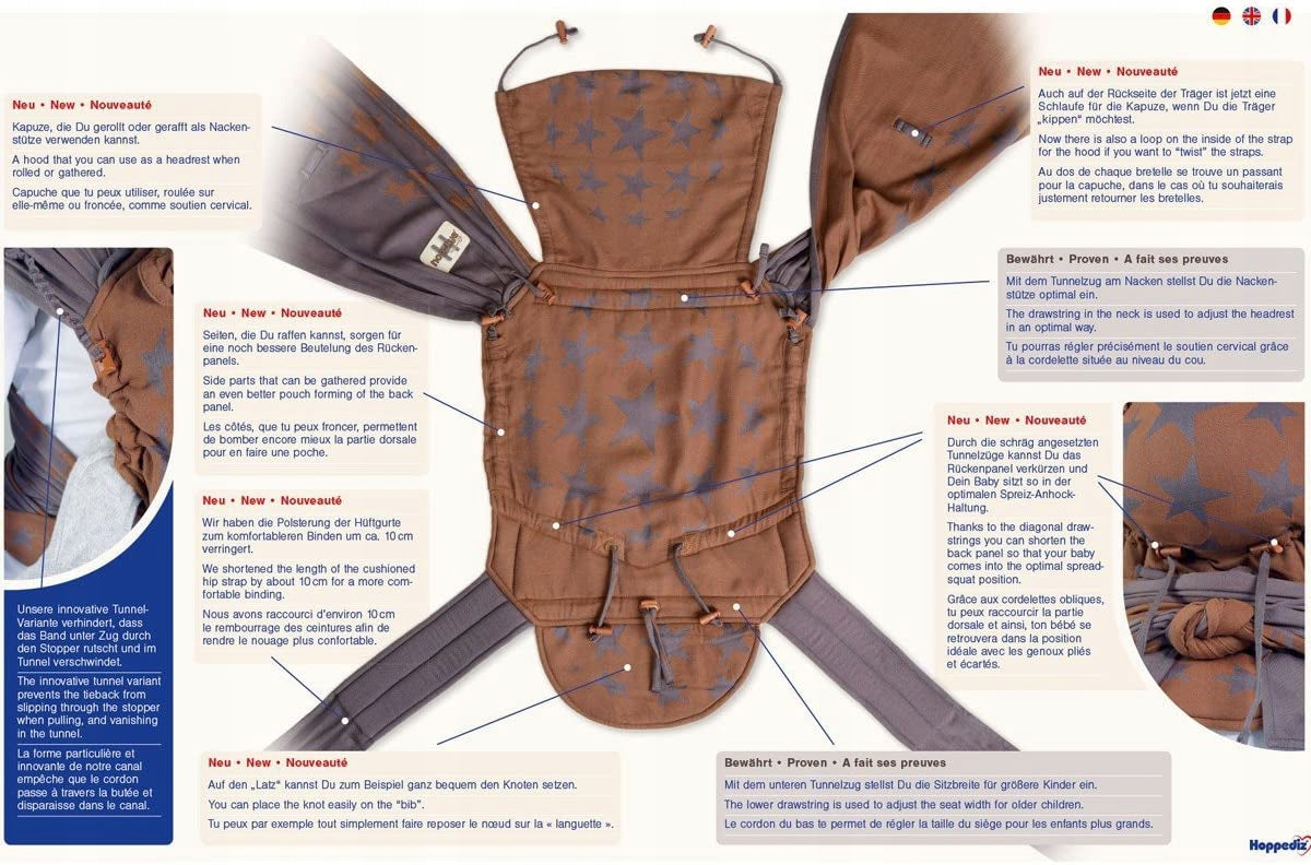 HOPPEDIZ hop-tye ergonomické nosidlo