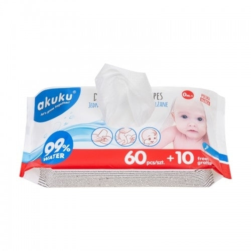 AKUKU vådservietter med vand x70