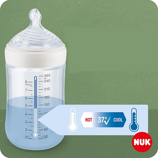 NUK For Nature fles 150 ml 1 m+ speen S langzame stroom temperatuurcontrole