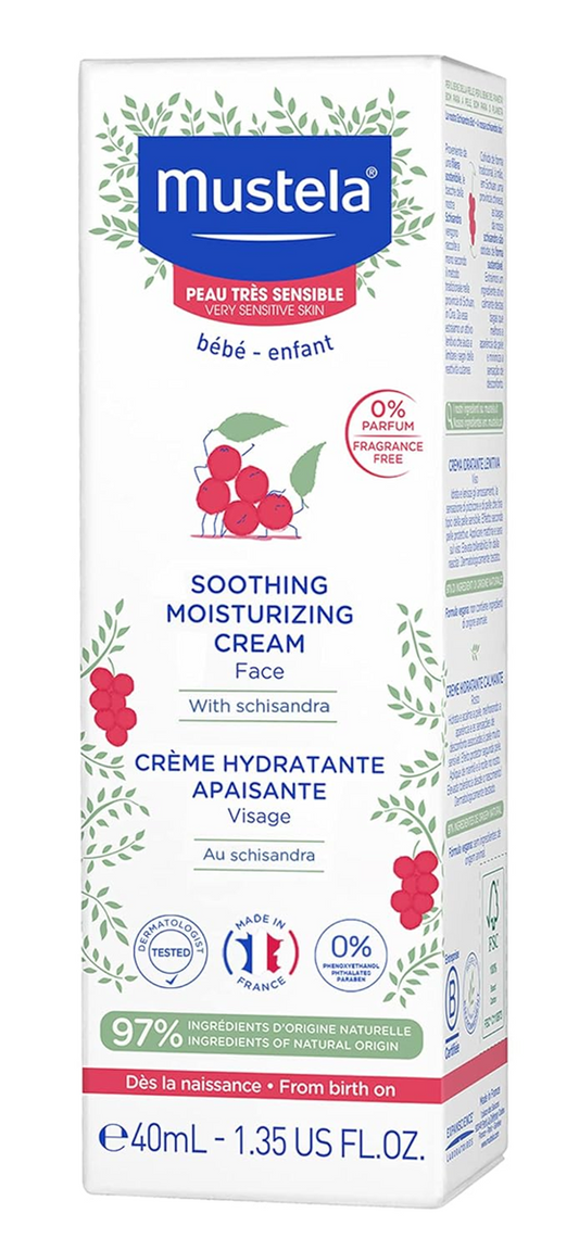 MUSTELA vlažilna krema za obraz za zelo občutljivo kožo 40ml