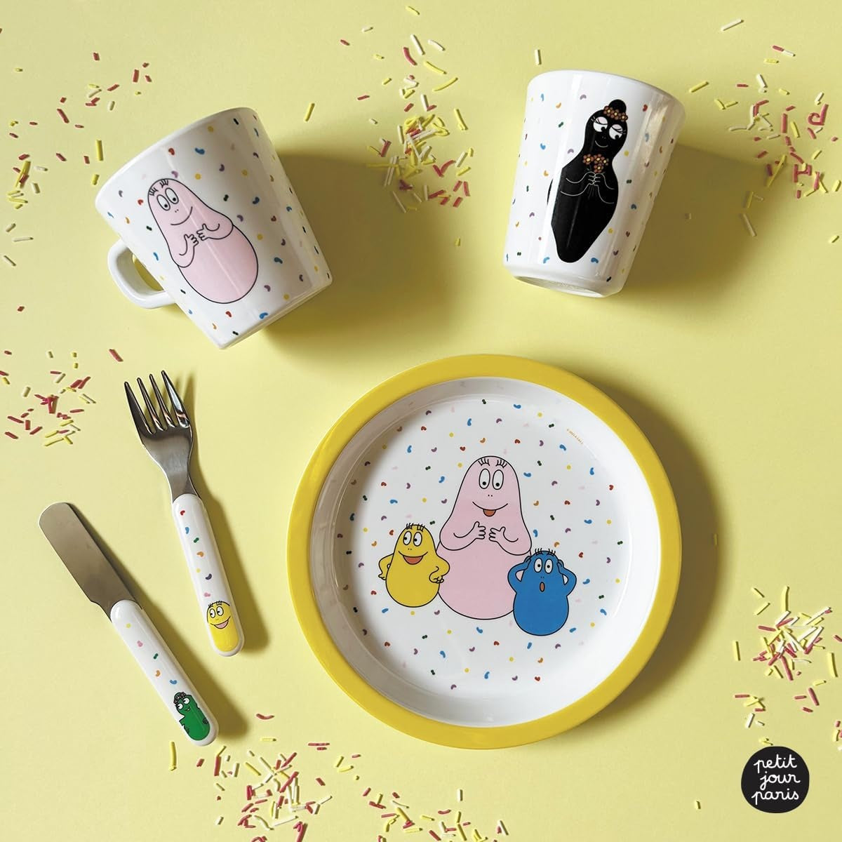 PETIT JOURS PARIS desserttallerken til børn BARBAPAPA 18 cm