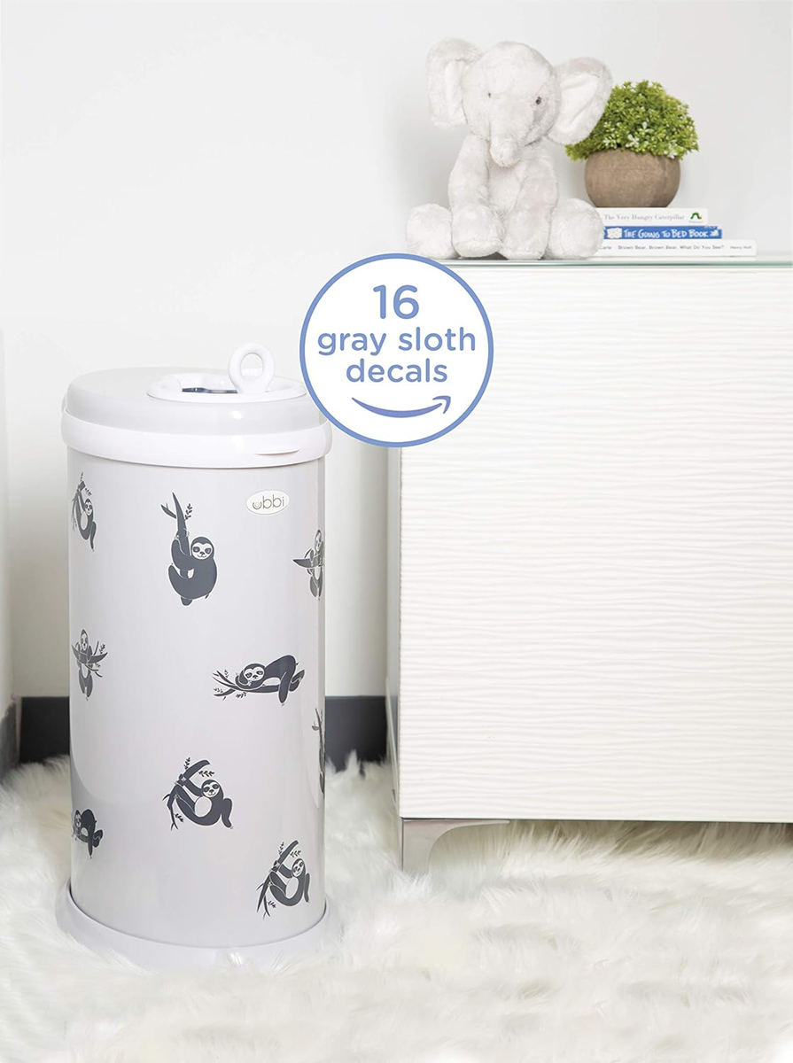 UBBI Dekoraufkleber für Mülleimer, Trinkflasche, Flasche und andere FAULTIER 16 Stück