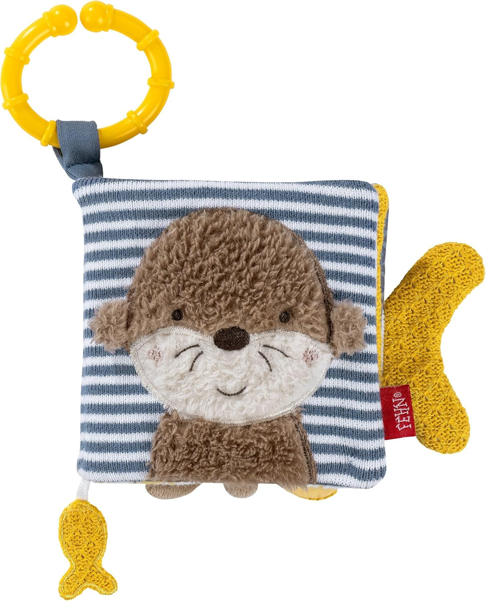 FEHN Otter Theo Fühlbuch mit Spiegel ANHÄNGER 11 x 11 cm