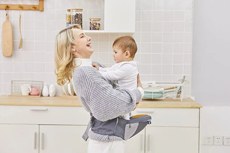 BESREY Babytrage mit Hüftsitz, ergonomisch, 6-in-1