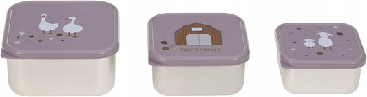 LASSIG Snackbox Edelstahl-Snackboxen x3