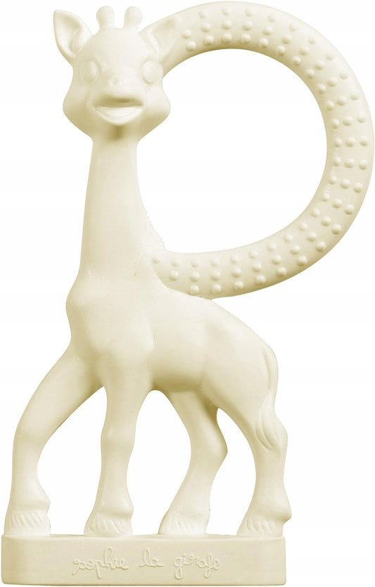 GIRAFFE SOPHIE natuurlijke bijtring set SO PURE 18CM + kleiner