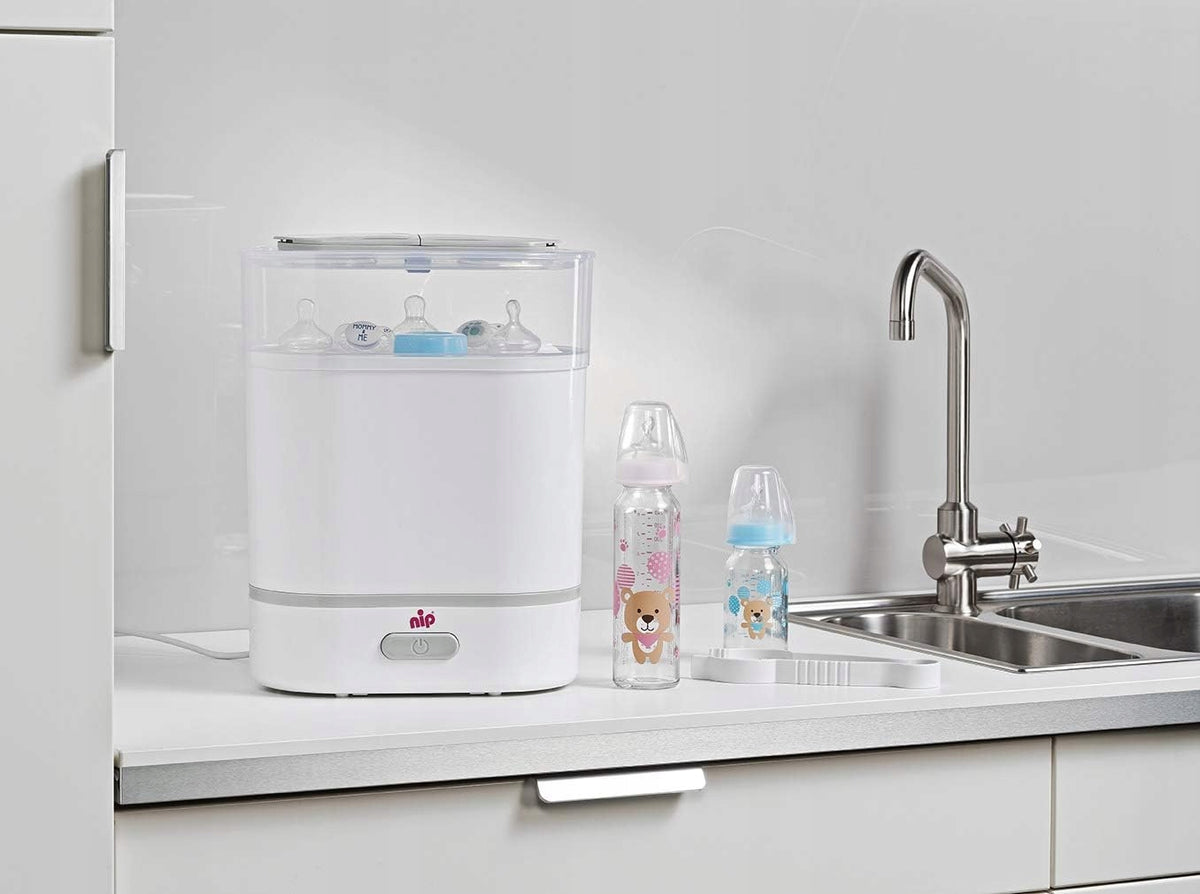 Esterilizador, calientabiberones y vaporizador 3 en 1 + medidor