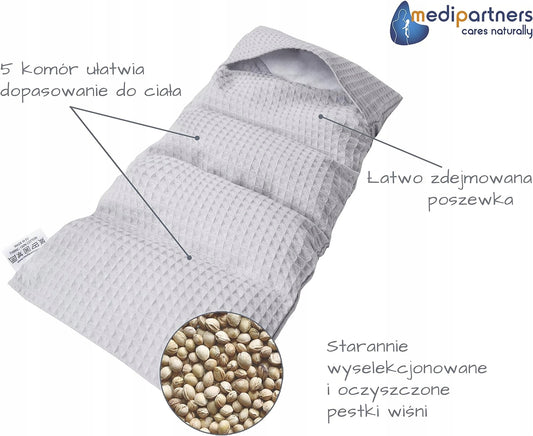 MEDIPARTNERS termofor s češnjevimi koščicami VELIK 800g 60x20 cm