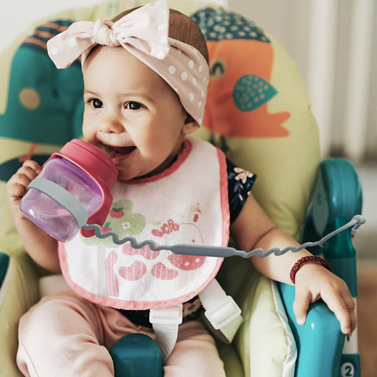 STRAPS FOR BABY szilikon cumilánc, palack- és játékakasztó, 30 cm