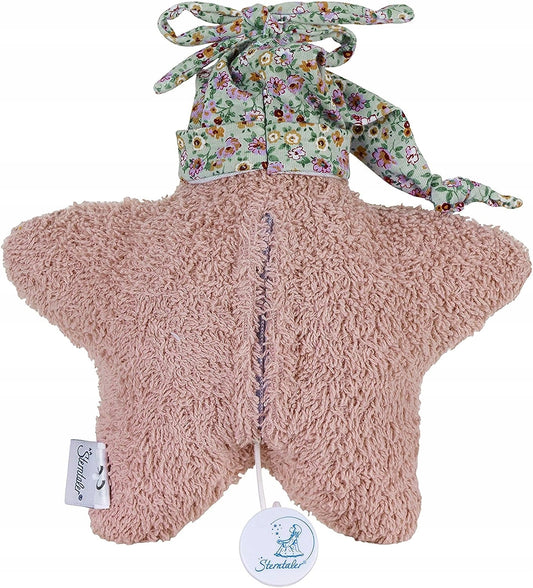 STERNTALER pluszowa zawieszka z pozytywką GWIAZDA "O różowa, 18 cm, z melodią Brahmsa do łóżeczka i wózka