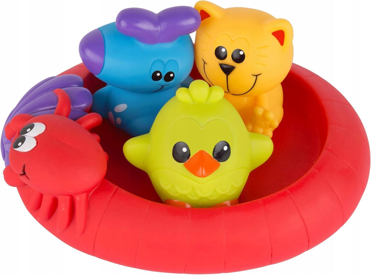 PLAYGRO Splash and Float Badespielzeug, Gummi, 6 m+, 4 Teile