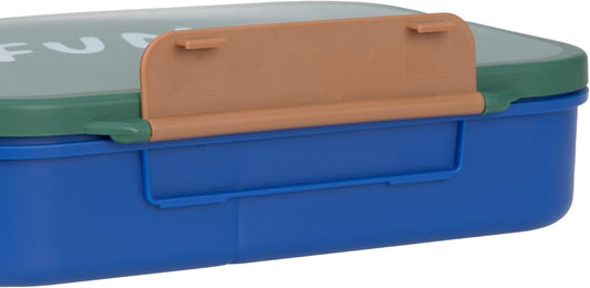 LÄSSIG Bento madkasse med rum 17 × 21 cm Regnbue