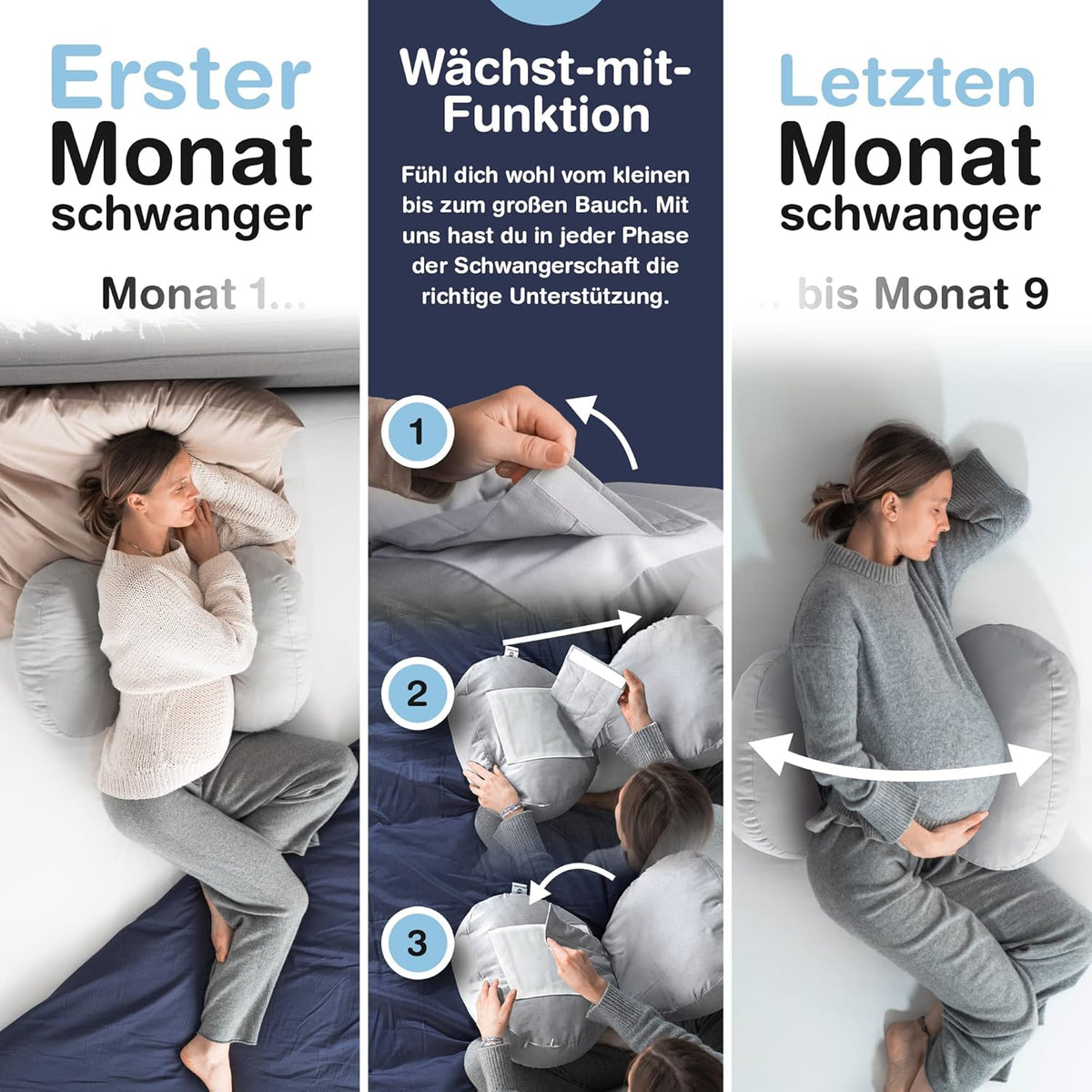 BABYBEFUN Schwangerschaftskissen kompakt verstellbar