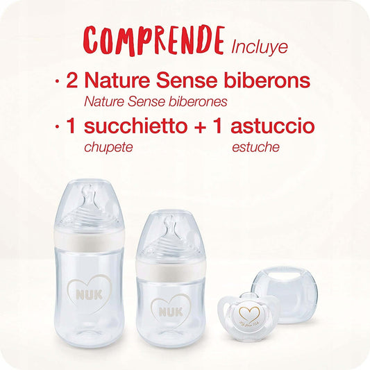 NUK Nature Sense sada lahví 260,150ml + dudlík