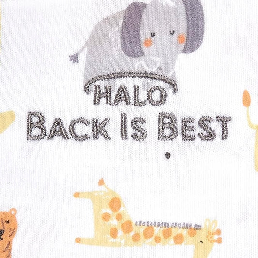 HALO śpiworek do spania letni 84-98cm 0,5TOG z nadrukiem Back Is Best i bawełną 100%