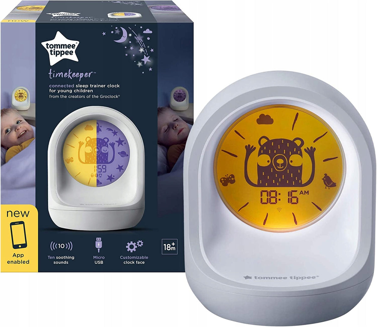 TOMMEE TIPPEE TimeKeeper zegar trener snu