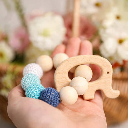 MAMIMAMI leseno grizalo in kroglice + etui SLON