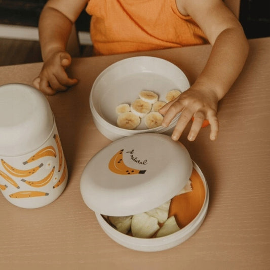 SUAVINEX BENTOO śniadaniówka lunchbox z dwoma przegródkami dla dziecka, pojemnik na przekąski i owoce