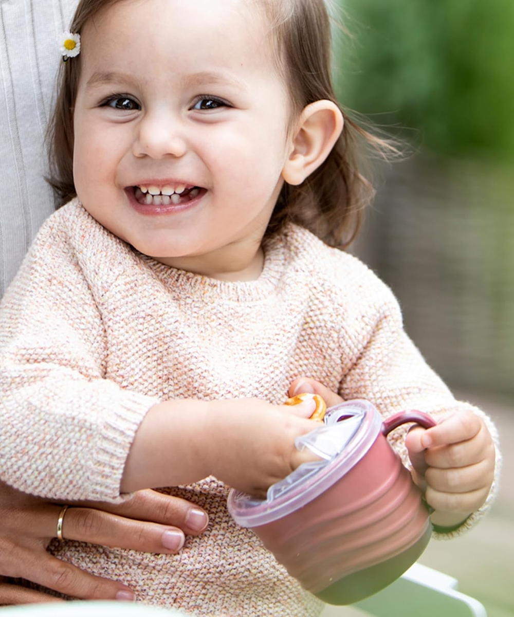 Snackbox Eat Green 2 en 1 caja de snacks y vaso con tapa para niños