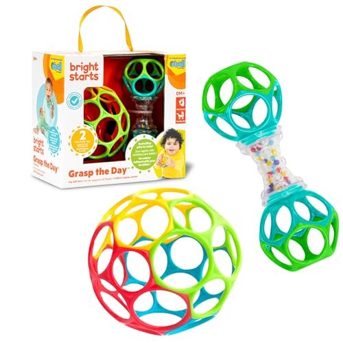 BRIGHT STARTS Oball Grasp the Day žoga z ropotuljico