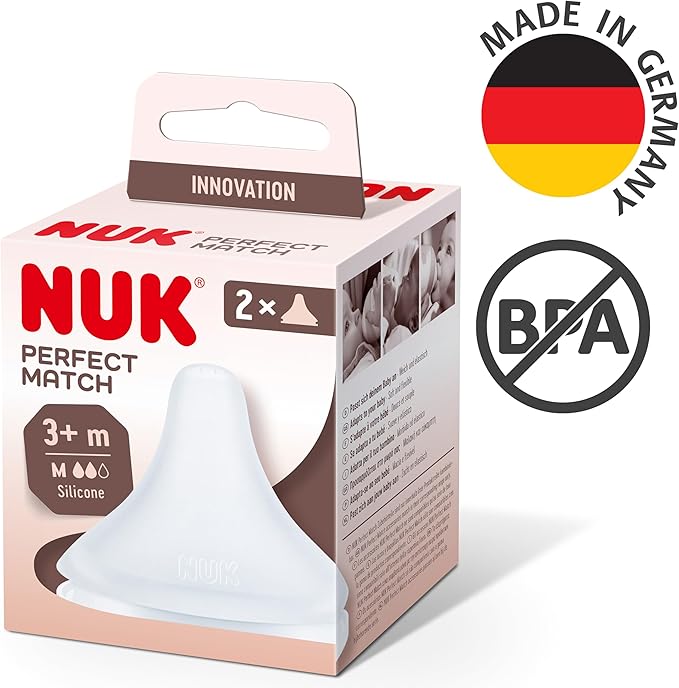 NUK Perfect Match πιπίλα M μέτρια ροή 3+ μηνών