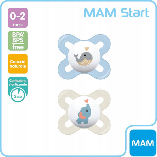 MAM START succhietto calmante x2 0-2 mesi CAUCCIÙ