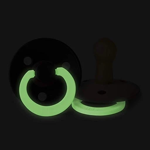 BIBS COLOUR GLOW smoczki uspokajające 2pack kauczuk 0-6 msc, świecące w ciemności