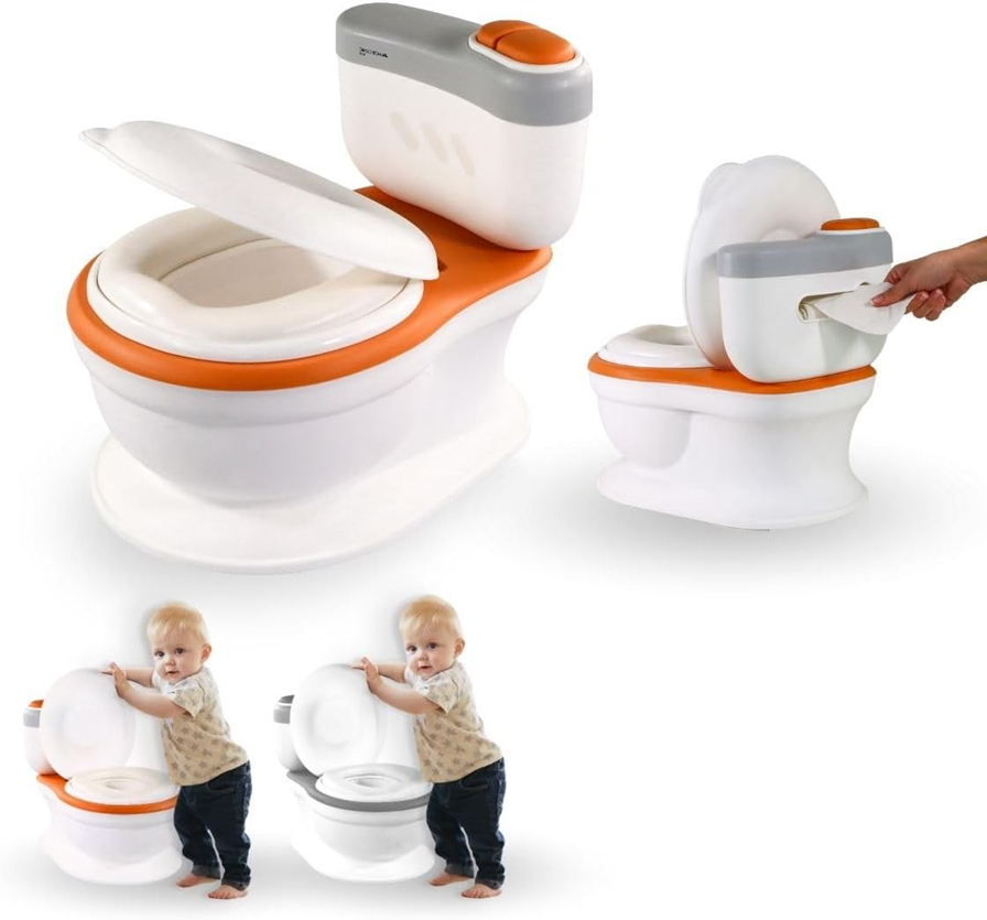 SUPERBE BEBE potje met scheidingswand voor toiletpapier + GELUID