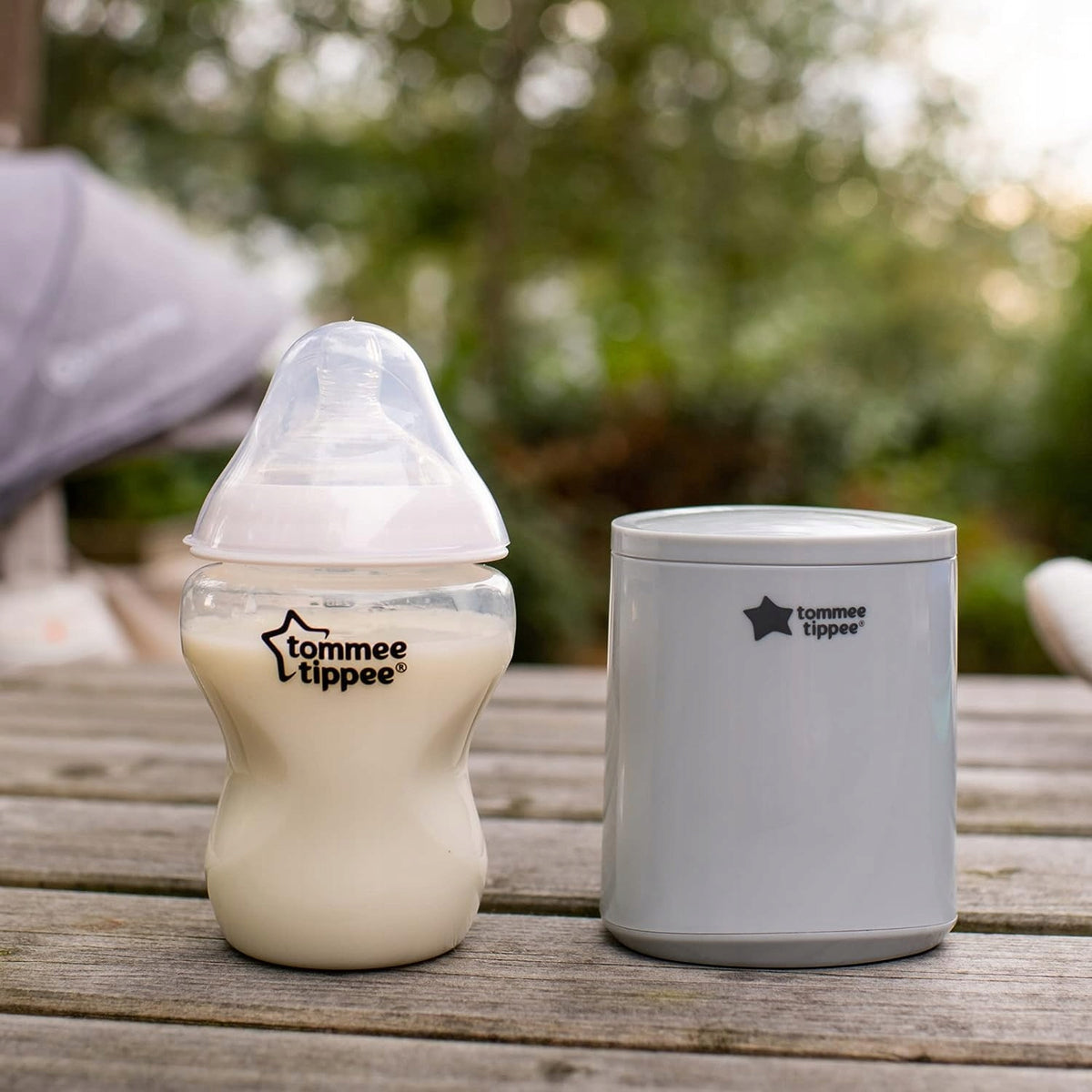 TOMMEE TIPPEE LetsGo podróżny podgrzewacz USB do mleka w butelce, szary, przenośny i kompaktowy
