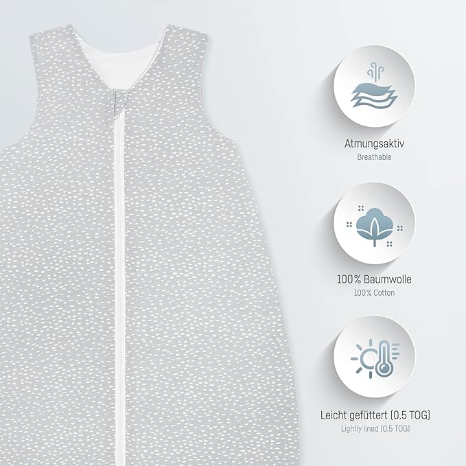 JULIUS ZÖLLNER Sommerschlafsack 0.5TOG 80/86cm JERSEY