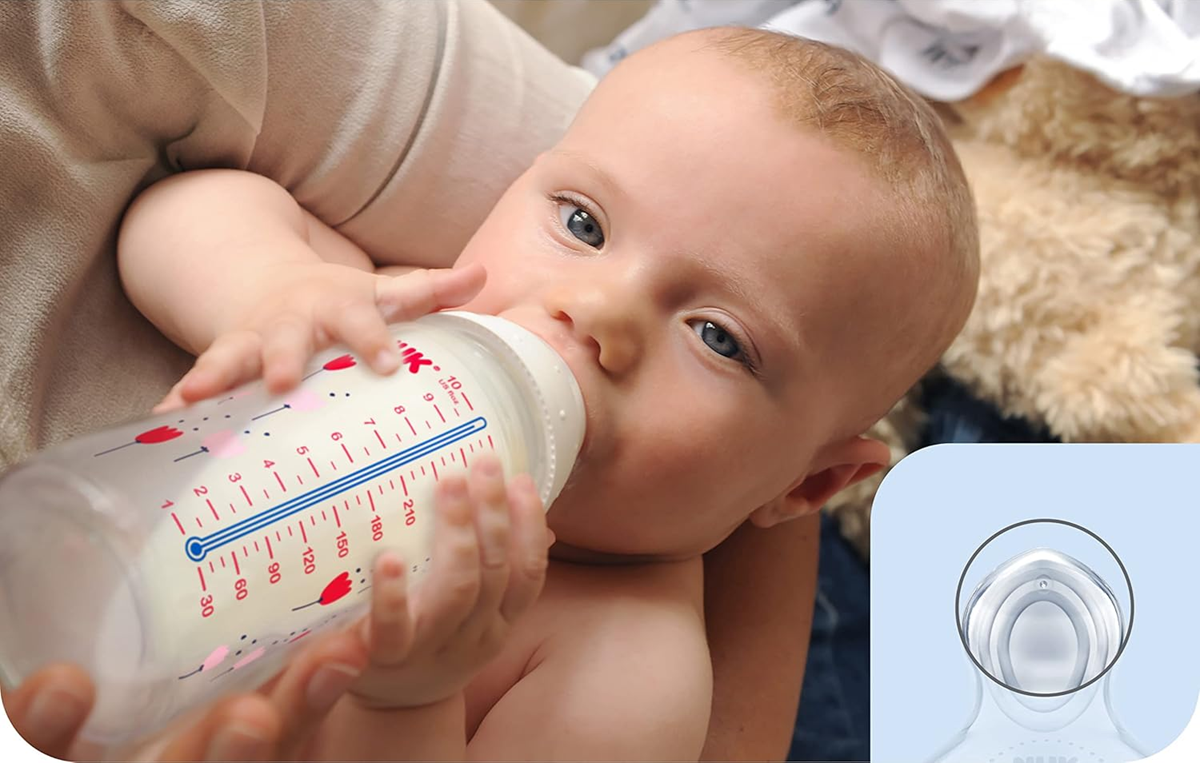 NUK First Choice+ 0-6 m Biberón 300 ml con indicador de temperatura