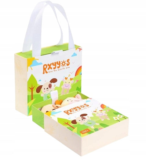 TOLOLO Plüschtiere mit Rassel und Quietscher HUND und GIRAFFE 13,5 cm