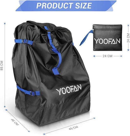 YOOFAN transportna letalska torba za voziček in otroški sedež 85x45x45 NAHRBTNIK