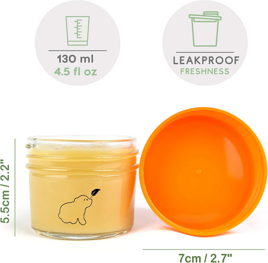 BUDDING BEAR Glasbehälter Gläschen 120 ml x 12