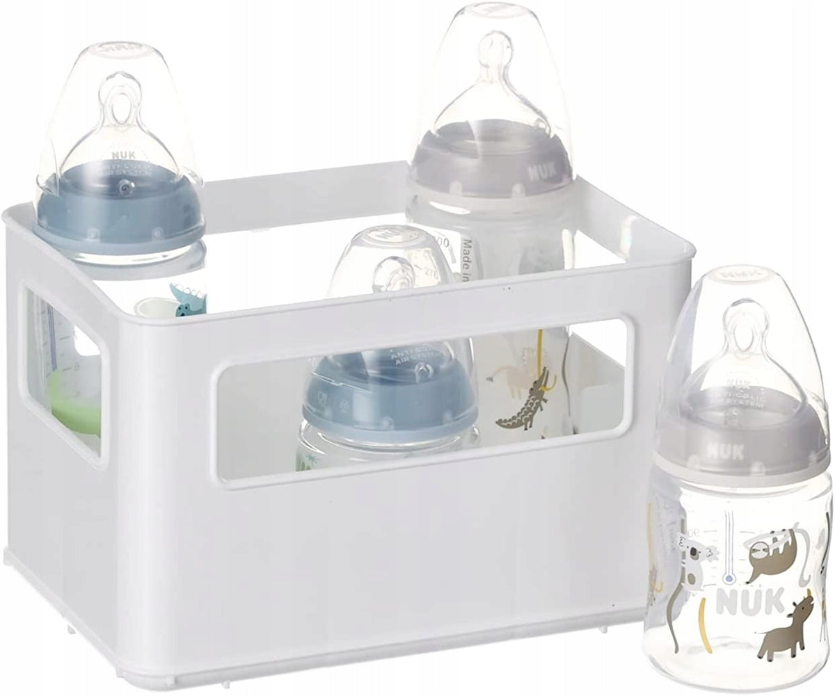 NUK First Choice+ set de inicio 4 biberones + cesta organizadora 0-6 m