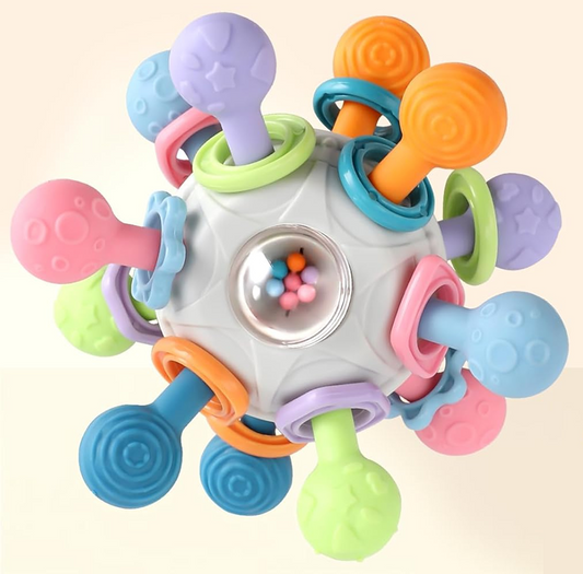 MIUZIFUN Teether Ball сензорна топка-гризалка 10,5 cm