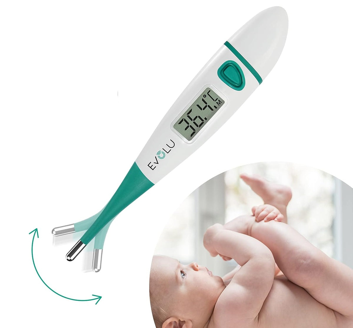 EVOLU DMT-4318 ψηφιακό θερμόμετρο με ευέλικτη άκρη + θήκη 10 δευτερόλεπτα