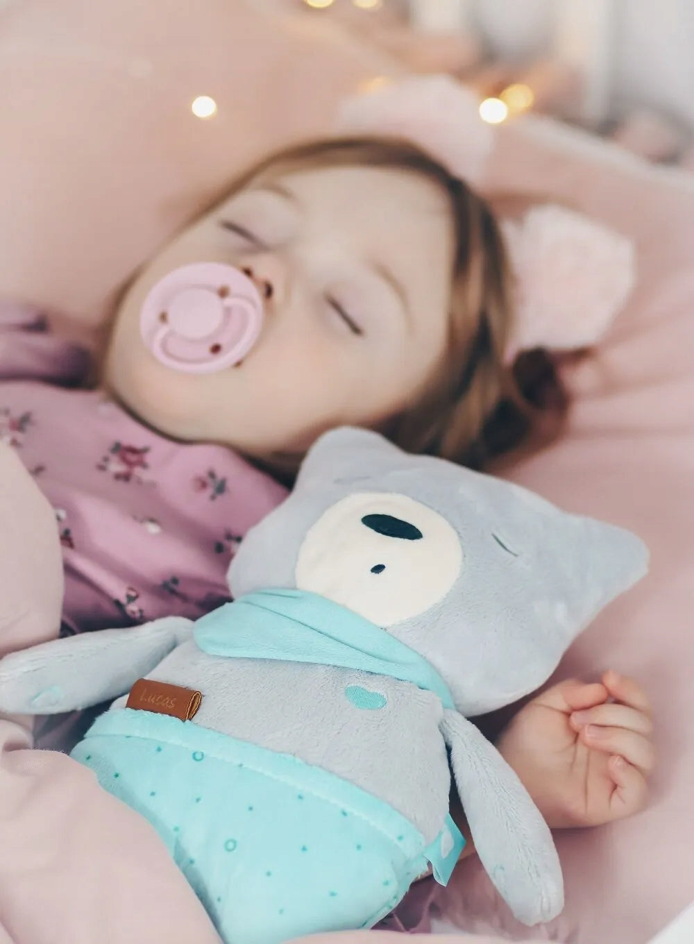 MyHummy šumivý plyšák s detekciou plaču MEDVEDÍK LUCAS 24 cm