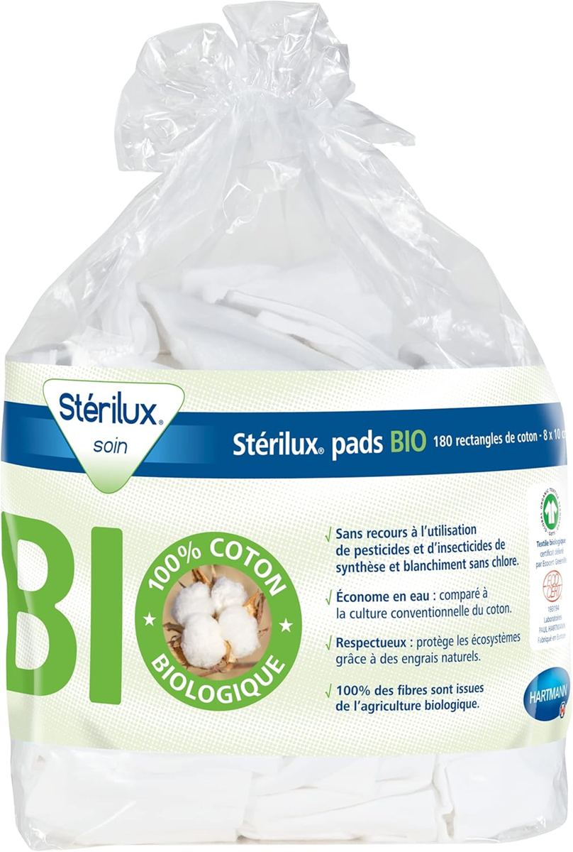 HARTMANN Sterilux algodón hidrófilo 8 x 10 cm 180 uds.