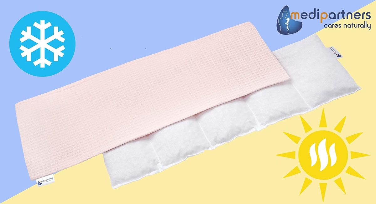 Cojín térmico de algodón con huesos de cereza MEDI PARTNERS 20x60 cm para calor y frío