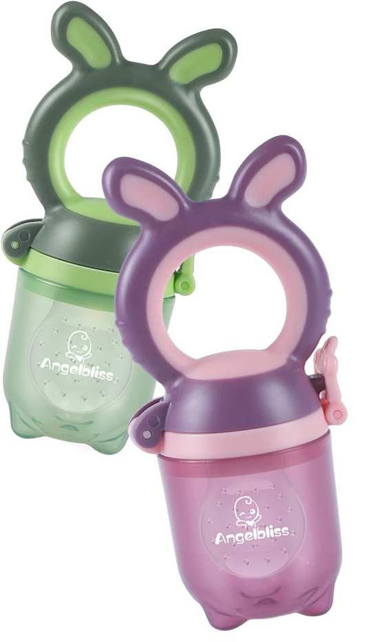 ANGELBLISS massaggiagengive dosatore di frutta per bambini 3-12 mesi 2 pezzi 6 tettarelle