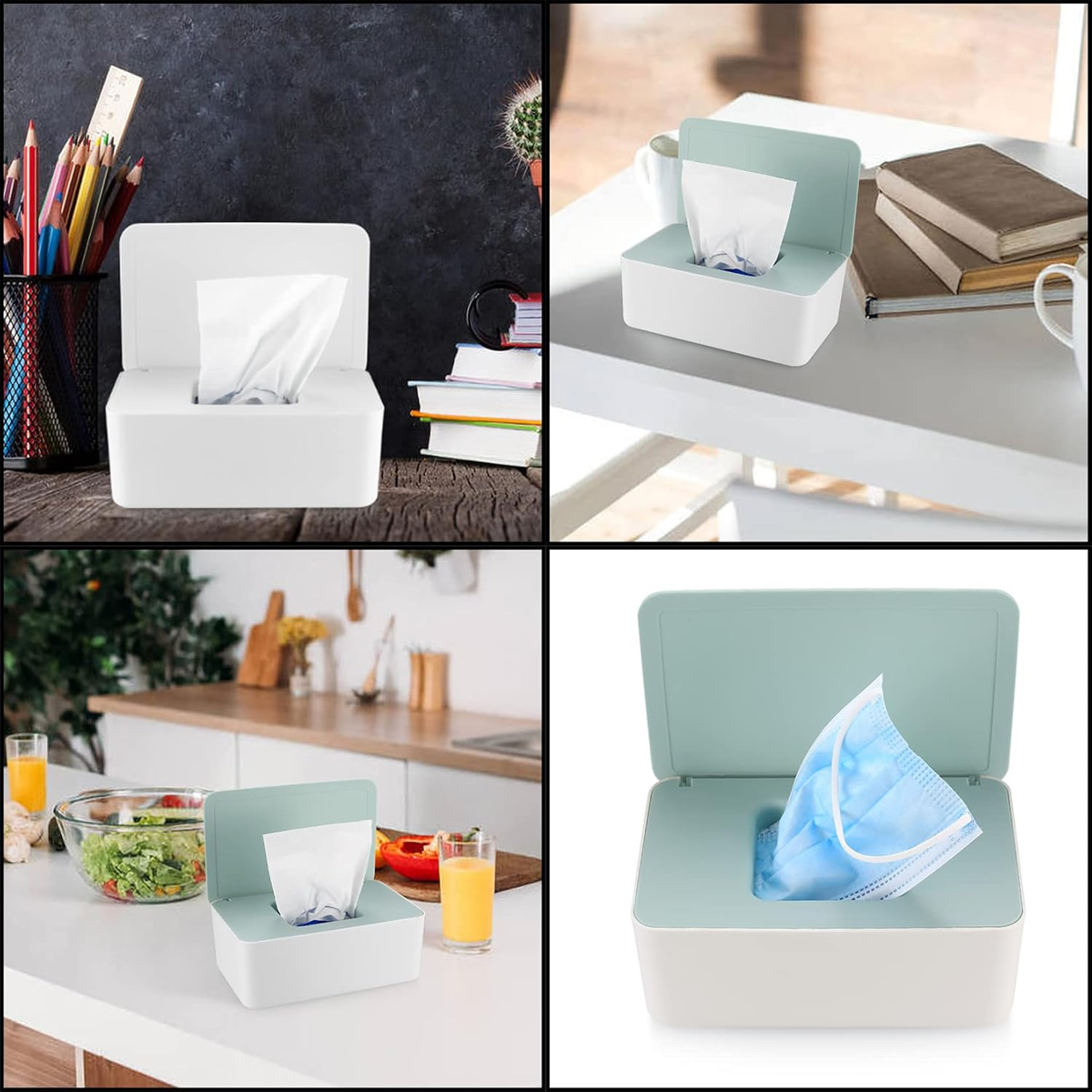 POSODA za vlažilne robčke s tesnilom in pokrovom 12 x 18 x 7,5 cm