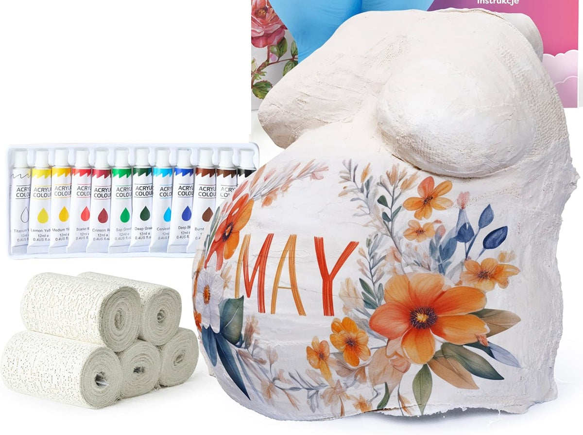 CHUCKLE Gipsabdruckset für Babybauch 3D Farben 12 Farben