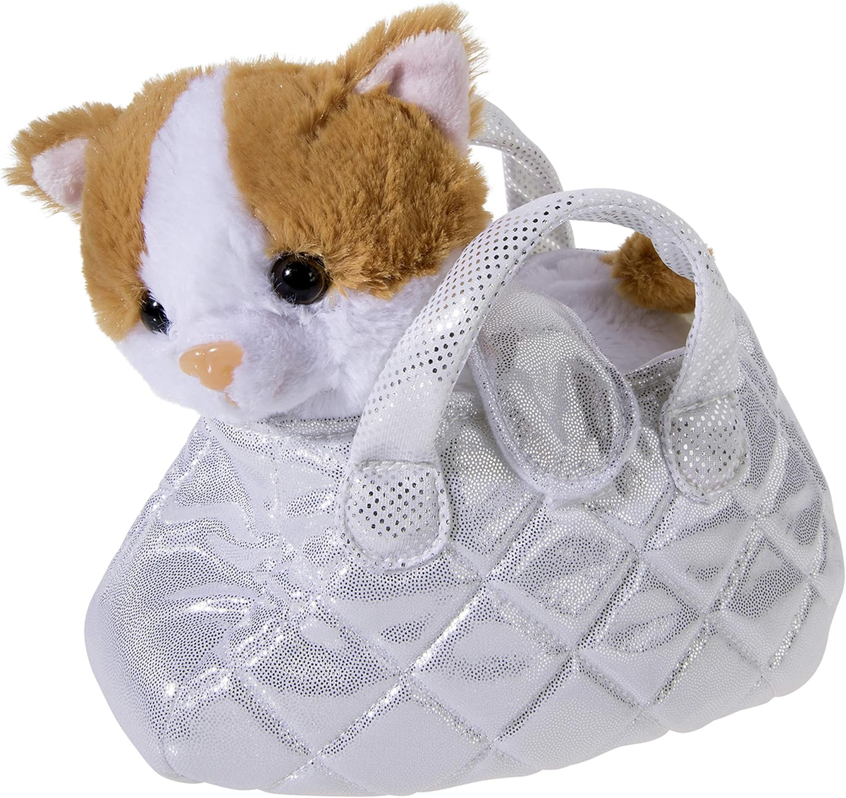 HEUNEC peluche de gato en bolso 17 x 18 cm
